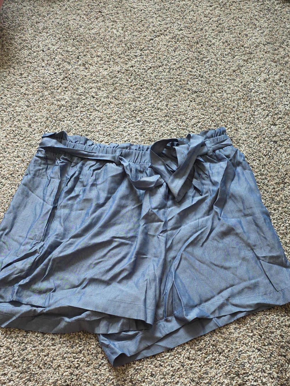 torrid Blue Paperbag Waist Shorts with Tie